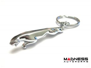 Jaguar Keychain - Leaping Jaguar - Chrome